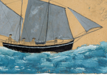 Alfred Wallis, French lugsail fishing boat, Kettle's Yard